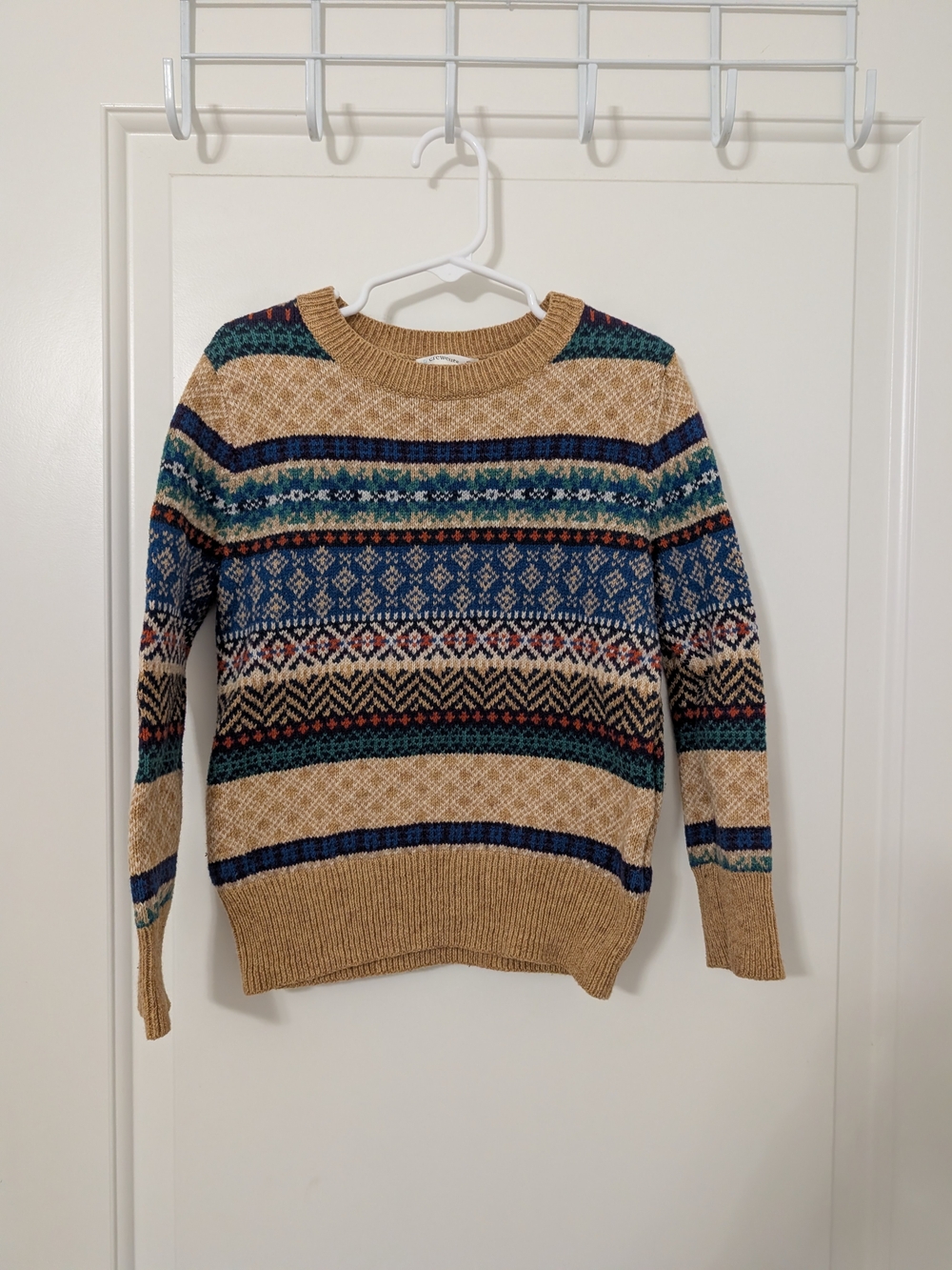 J.Crew Crewcuts Kids Fair Isle Merino Wool Sweater Size 4-5 Nordic